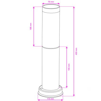Brilagi - Vonkajšie svietidlo NOVA 1xE27/15W/230V 40 cm IP44 antracit