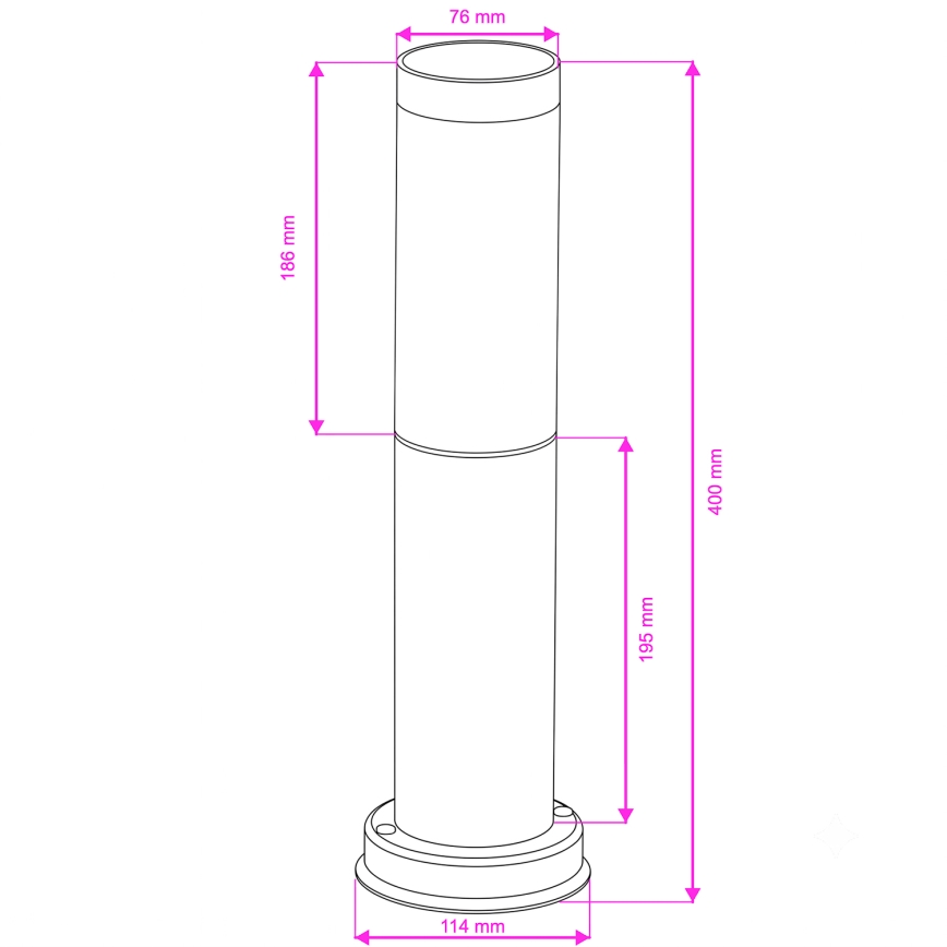 Brilagi - Vonkajšie svietidlo NOVA 1xE27/15W/230V 40 cm IP44 antracit