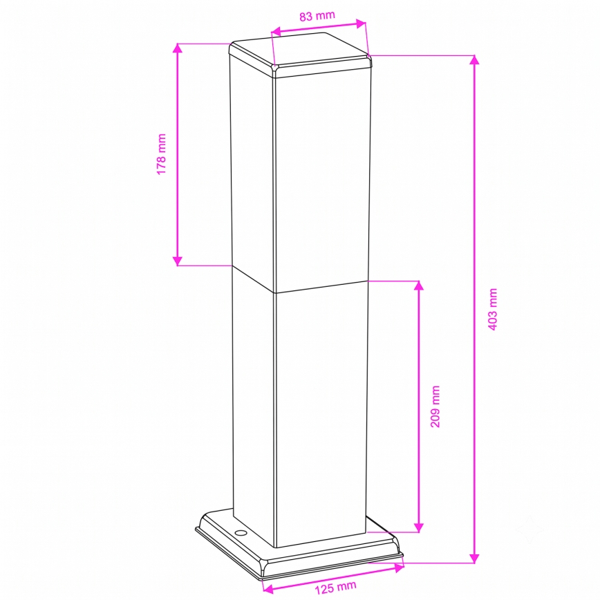 Brilagi - Vonkajšie svietidlo NOVA 1xE27/15W/230V 40 cm IP44 matný chróm