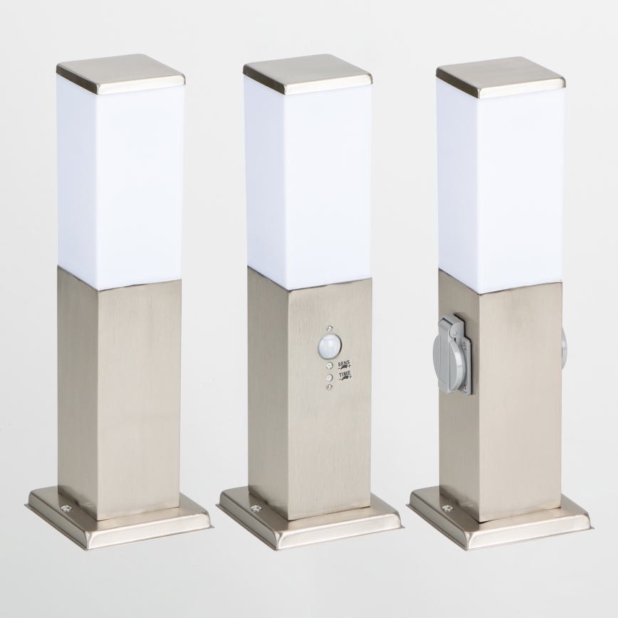 Brilagi - Vonkajšie svietidlo so senzorom NOVA 1xE27/15W/230V 40 cm IP44 matný chróm