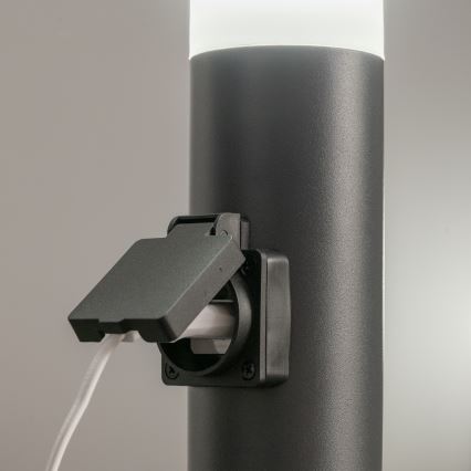 BRILAGI - Vonkajšie svietidlo so zásuvkou ELIA 1xE27/20W/230V IP44 50 cm antracit