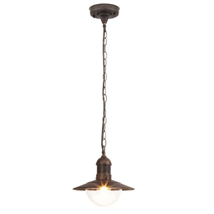 Brilagi - Vonkajšie závesné svietidlo MOLDE 1xE27/60W IP44 bronzová/patina