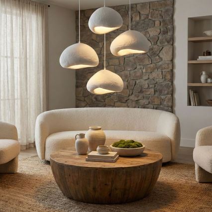 Brilagi - Závesné svietidlo LOVAL na lanku 4xE27/40W/230V pr. 95 cm biela