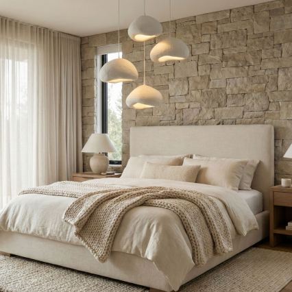 Brilagi - Závesné svietidlo LOVAL na lanku 4xE27/40W/230V pr. 95 cm biela