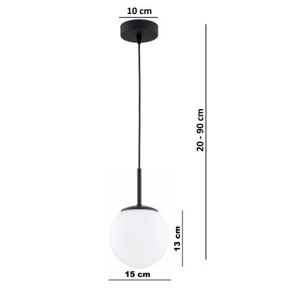 Brilagi - Závesné svietidlo na kábli MILO 1xE27/60W/230V čierne