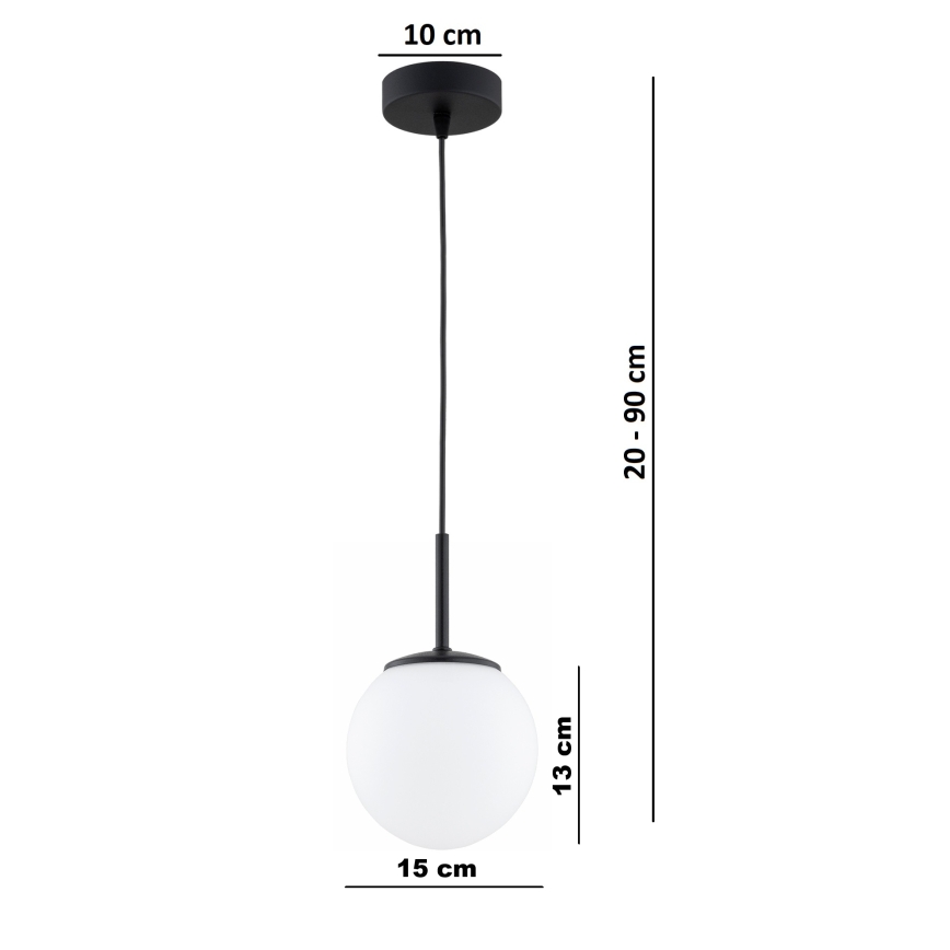 Brilagi - Závesné svietidlo na kábli MILO 1xE27/60W/230V čierne