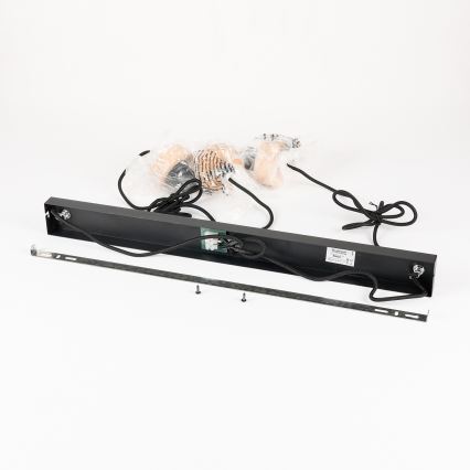 Brilagi - Závesné svietidlo na lane BASKLITE 3xE27/15W/230V kaučukovník/čierna