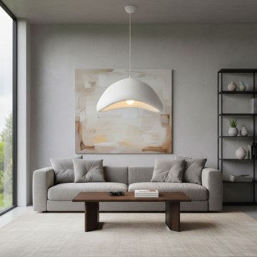 Brilagi - Závesné svietidlo na lane LUNA 1xE27/40W/230V pr. 52 cm biela