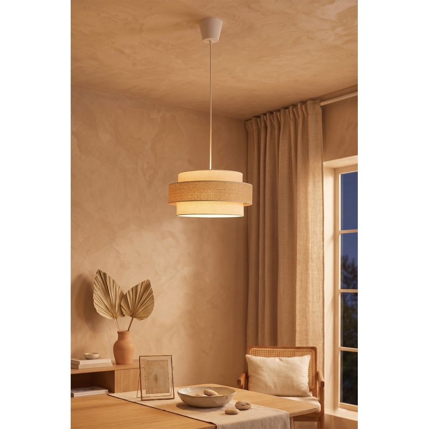 Brilagi - Závesné svietidlo na lane SPACE 1xE27/60W/230V pr. 40 cm béžové/krémové