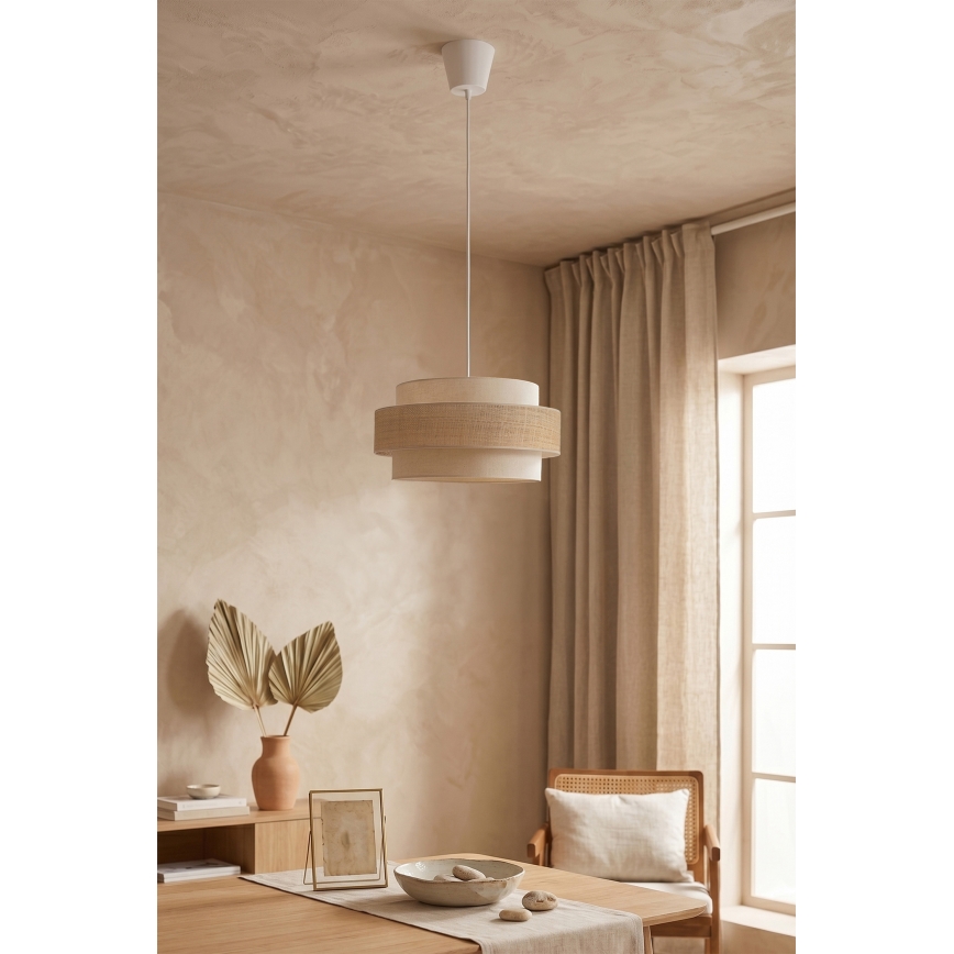 Brilagi - Závesné svietidlo na lane SPACE 1xE27/60W/230V pr. 40 cm béžové/krémové