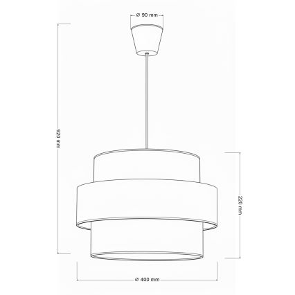 Brilagi - Závesné svietidlo na lane SPACE 1xE27/60W/230V pr. 40 cm béžové/krémové