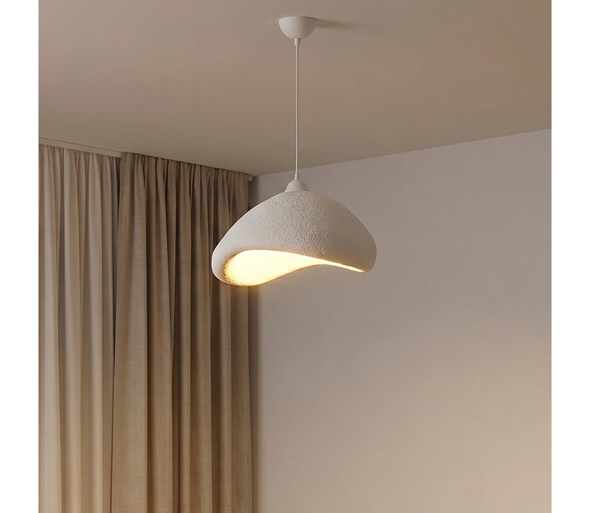 Brilagi - Závesné svietidlo na lane WABI SABI 1xE27/40W/230V pr. 52 cm biela 739SBR1128