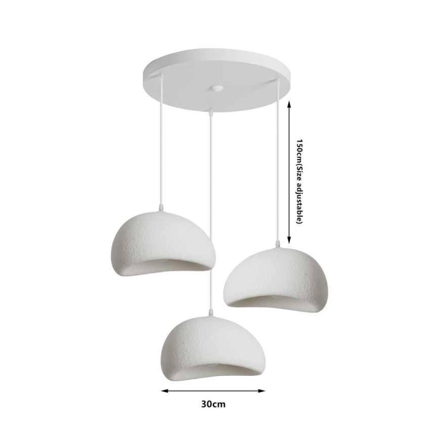 BRILAGI - Závesné svietidlo na lane WABI SABI 3xE27/60W/230V biela