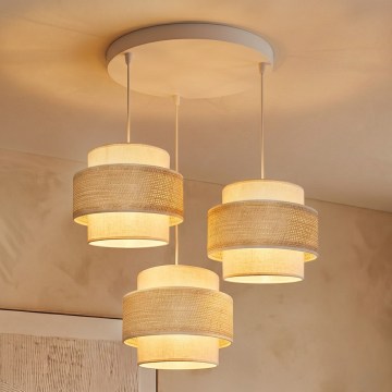 Brilagi - Závesné svietidlo na lankách SPACE 3xE27/60W/230V pr. 40 cm béžová/krémová