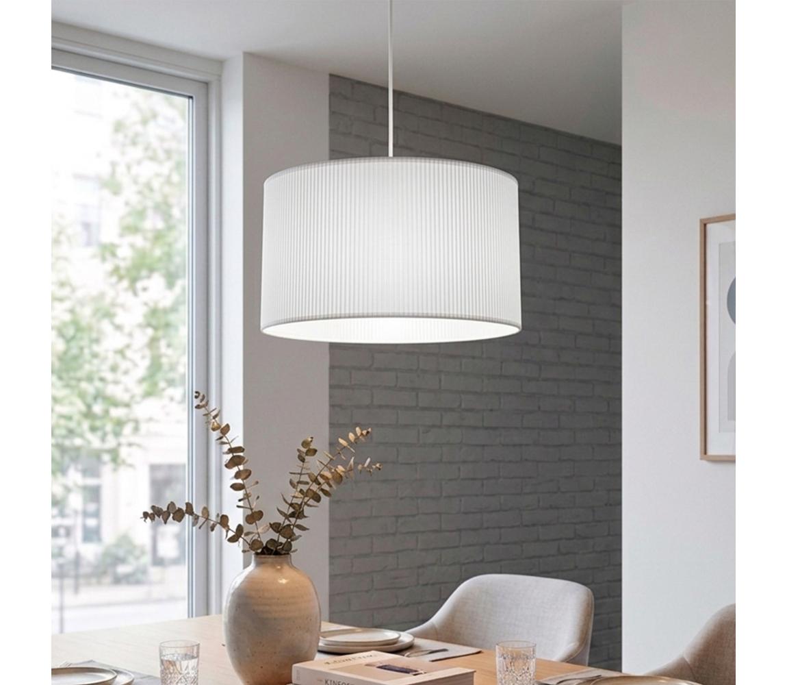 Brilagi - Závesné svietidlo na lankovom vedení SIRIJA MODERN 1xE27/60W/230V pr. 35 cm biela LM-1.336/WHITE