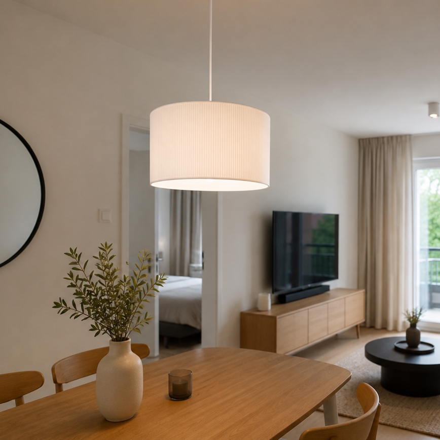 Brilagi - Závesné svietidlo na lankovom vedení SIRIJA MODERN 1xE27/60W/230V pr. 35 cm biela
