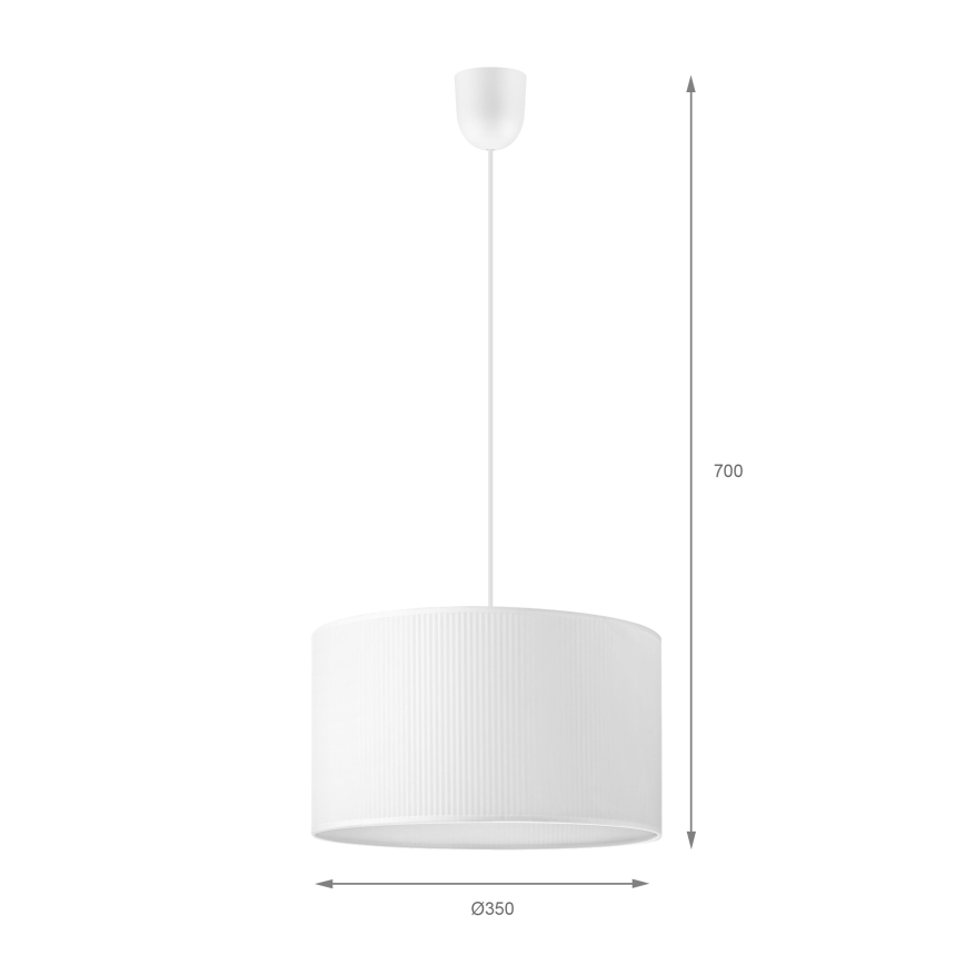Brilagi - Závesné svietidlo na lankovom vedení SIRIJA MODERN 1xE27/60W/230V pr. 35 cm biela
