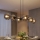 Brilagi - Závesné svietidlo na lanku DIOR 6xE27/60W/230V čierna/dymová šedá
