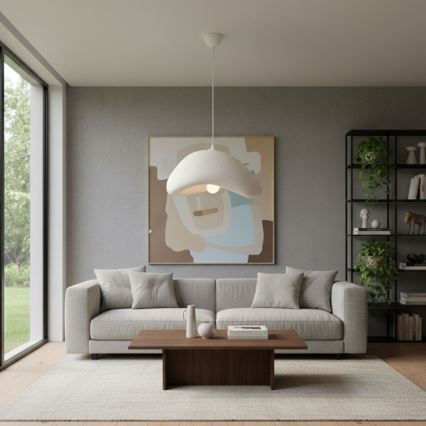 Brilagi - Závesné svietidlo na lanku LUNA 1xE27/40W/230V pr. 42 cm biela