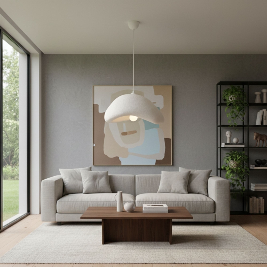 Brilagi - Závesné svietidlo na lanku LUNA 1xE27/40W/230V pr. 42 cm biela