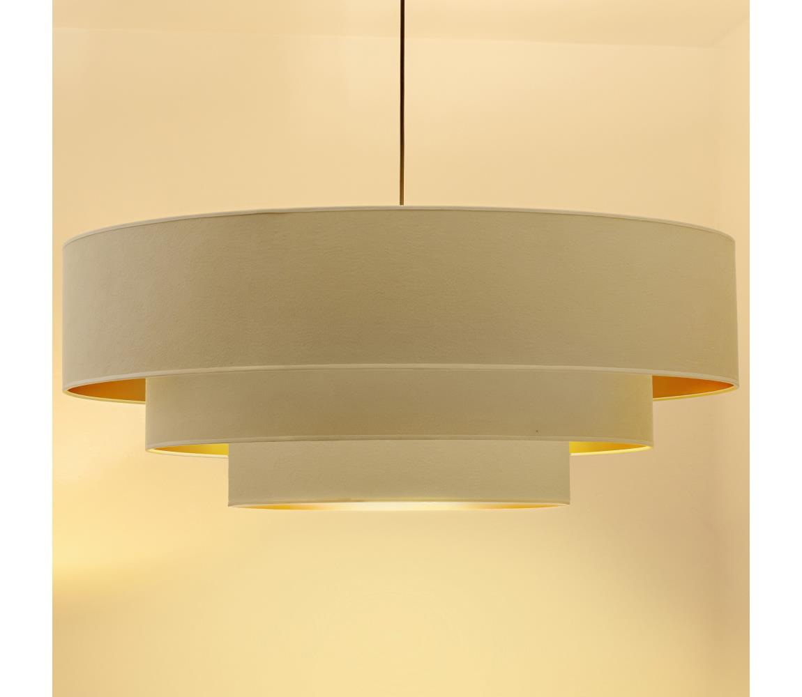 Brilagi - Závesné svietidlo na lanku LUNETA 3xE27/60W/230V pr. 80 cm krémová/zlatá 8590828052128