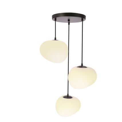 BRILAGI - Závesné svietidlo na lanku PEBBLES 3xE27/40W/230V pr. 42 cm čierna