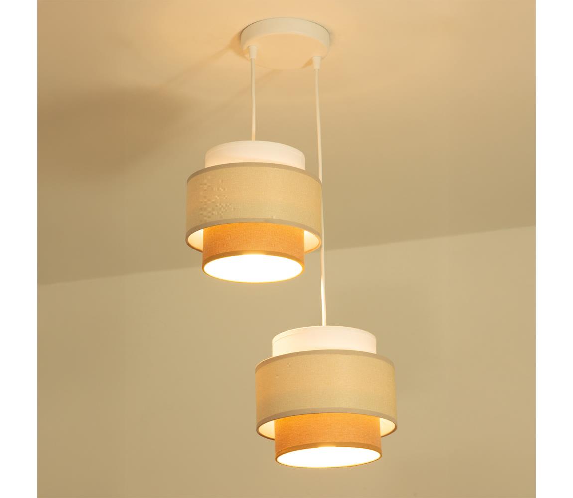 Brilagi - Závesné svietidlo na lanku RESNA 2xE27/60W/230V pr. 30 cm krémová/béžová H0397