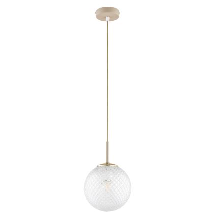 Brilagi - Závesné svietidlo na lanku STELLA 1xE27/60W/230V, priemer 18 cm, béžová/zlatá