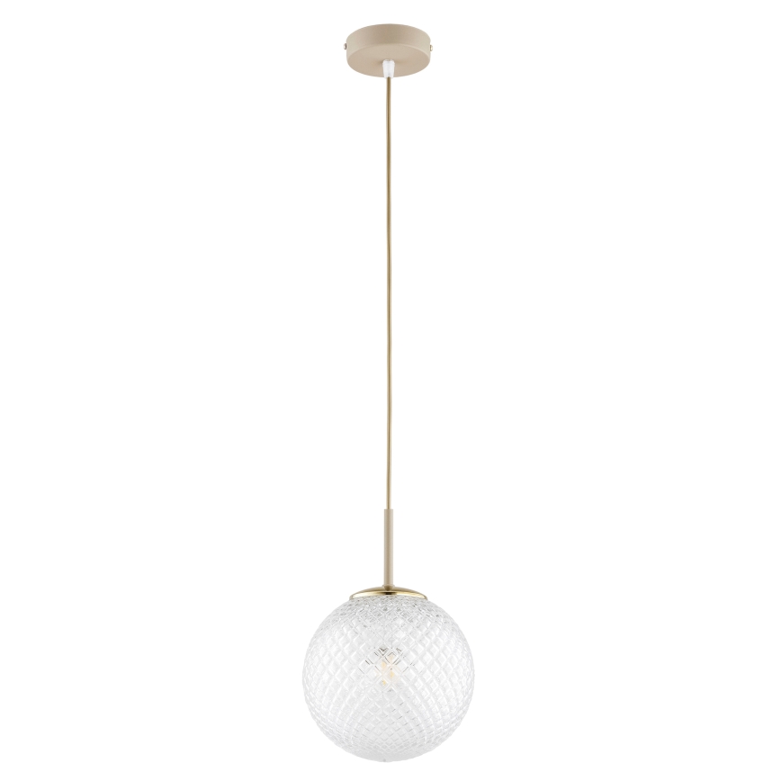Brilagi - Závesné svietidlo na lanku STELLA 1xE27/60W/230V, priemer 18 cm, béžová/zlatá