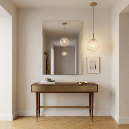 Brilagi - Závesné svietidlo na lanku STELLA 1xE27/60W/230V, priemer 18 cm, béžová/zlatá