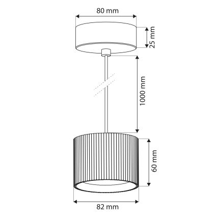 Brilagi - Závesné svietidlo na lanku STRIPY 1xGX53/15W/230V biela