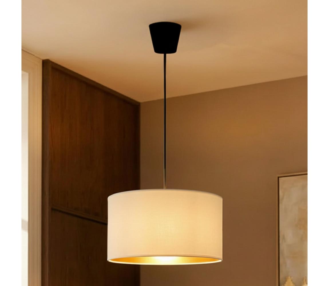 Brilagi - Závesné svietidlo na lanku VELVET 1xE27/60W/230V pr. 40 cm krémová/zlatá 8590828052265