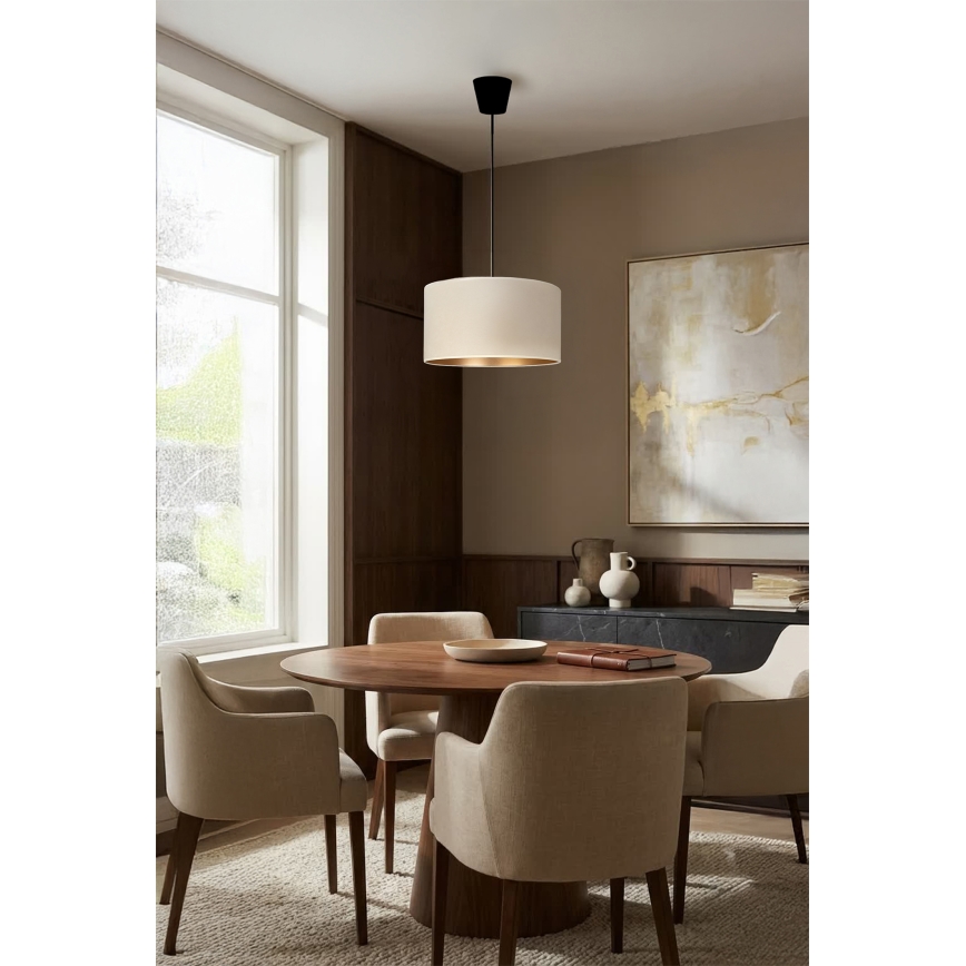 Brilagi - Závesné svietidlo na lanku VELVET 1xE27/60W/230V pr. 40 cm krémová/zlatá