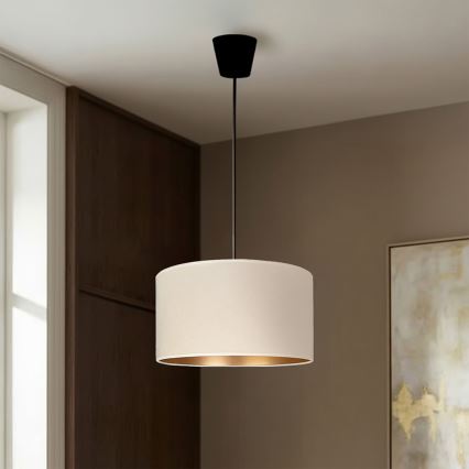 Brilagi - Závesné svietidlo na lanku VELVET 1xE27/60W/230V pr. 40 cm krémová/zlatá