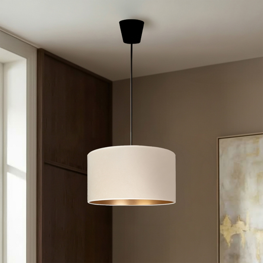 Brilagi - Závesné svietidlo na lanku VELVET 1xE27/60W/230V pr. 40 cm krémová/zlatá