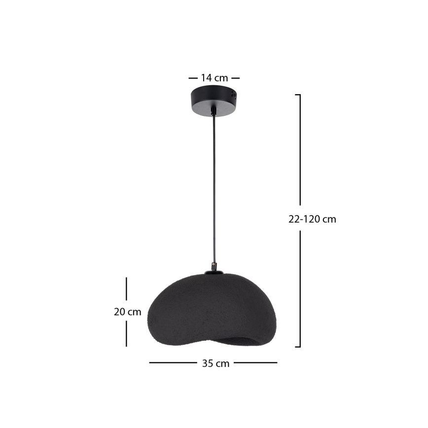 Brilagi - Závesné svietidlo na lanku WABI SABI 1xE27/40W/230V priemer 35 cm čierna