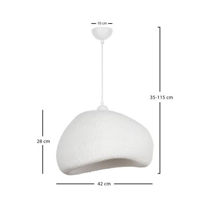 Brilagi - Závesné svietidlo na lanku WABI SABI 1xE27/40W/230V priemer 42 cm biela