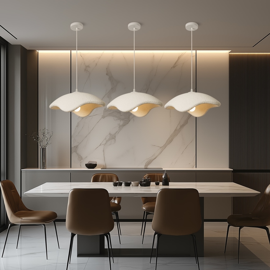 BRILAGI - Závesné svietidlo na lanku WABI SABI 1xE27/60W/230V pr. 40 cm biela