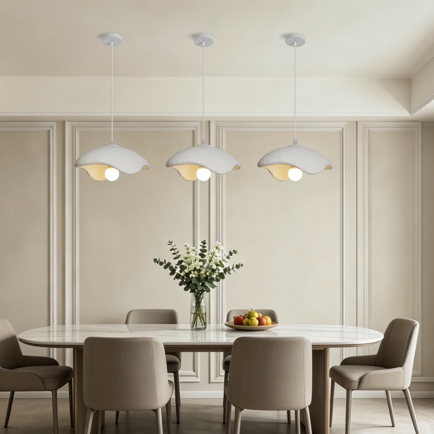 BRILAGI - Závesné svietidlo na lanku WABI SABI 1xE27/60W/230V priemer 30 cm biela