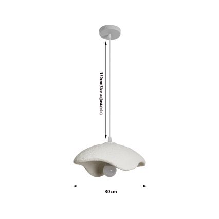 BRILAGI - Závesné svietidlo na lanku WABI SABI 1xE27/60W/230V priemer 30 cm biela