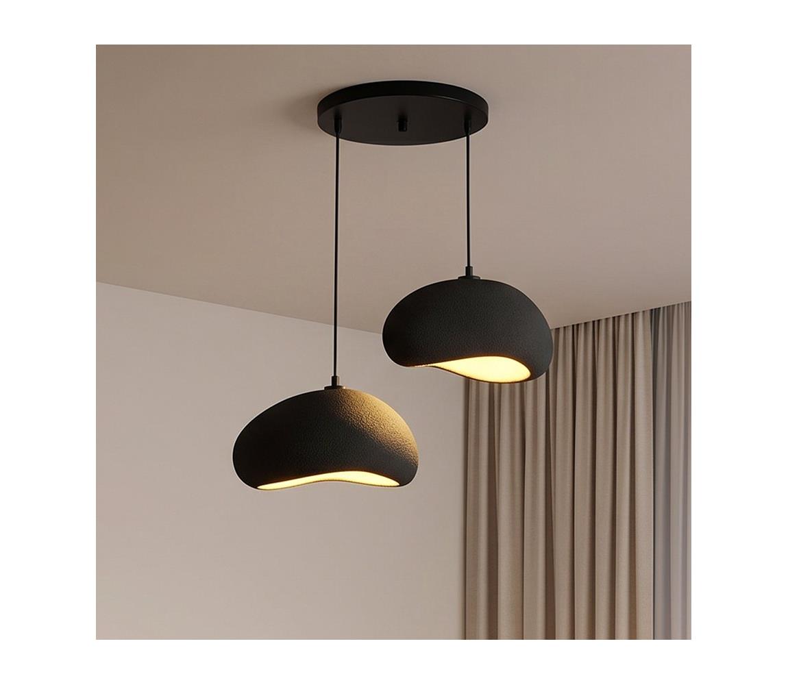 Brilagi - Závesné svietidlo na lanku WABI SABI 2xE27/40W/230V pr. 60 cm čierne 422WBL1108
