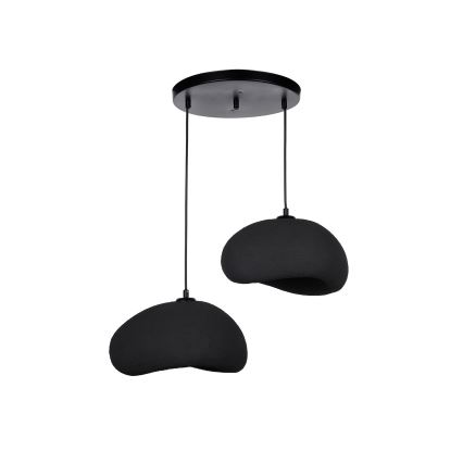 Brilagi - Závesné svietidlo na lanku WABI SABI 2xE27/40W/230V pr. 60 cm čierne