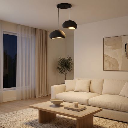 Brilagi - Závesné svietidlo na lanku WABI SABI 2xE27/40W/230V pr. 60 cm čierne