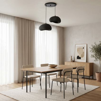 Brilagi - Závesné svietidlo na lanku WABI SABI 2xE27/40W/230V pr. 60 cm čierne