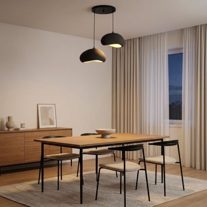 Brilagi - Závesné svietidlo na lanku WABI SABI 2xE27/40W/230V pr. 60 cm čierne