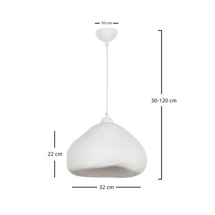 Brilagi - Závesné svietidlo WABI SABI na lanku 1xE27/40W/230V pr. 32 cm biele