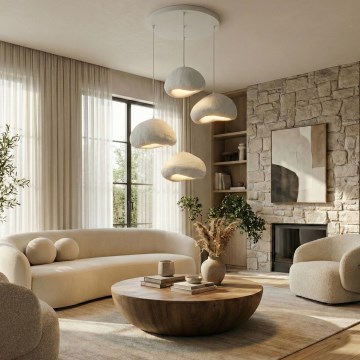 Brilagi - Závesné svietidlo WABI SABI na lanku 4xE27/40W/230V pr. 95 cm biela