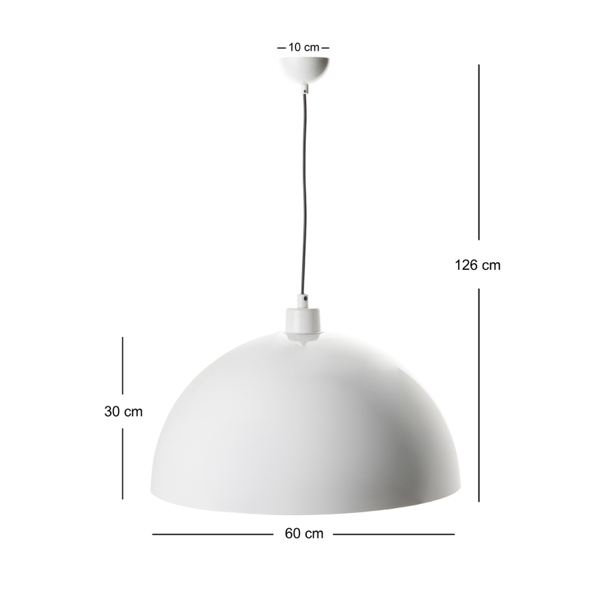 Brilagi - Závesný LED luster METALO na lanku 1xE27/40W/230V priemer 60 cm biela/medená