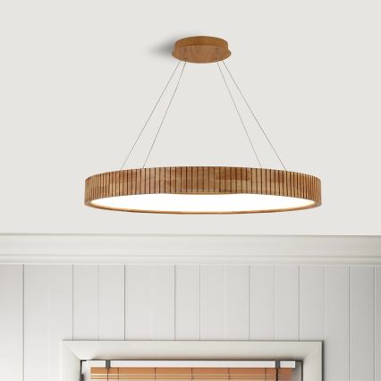 Brilagi - LED luster na lanku FALCON WOOD MODERN LED/60W/230V 3000/4000/6000K pr. 80 cm drevo