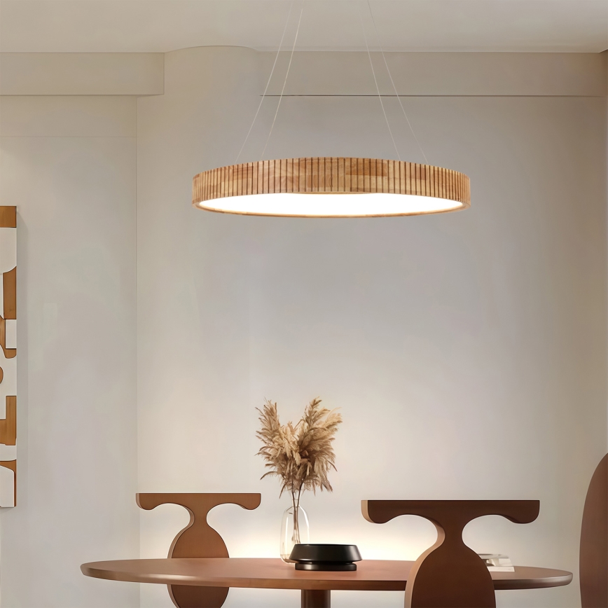 Brilagi - LED luster na lanku FALCON WOOD MODERN LED/60W/230V 3000/4000/6000K pr. 80 cm drevo